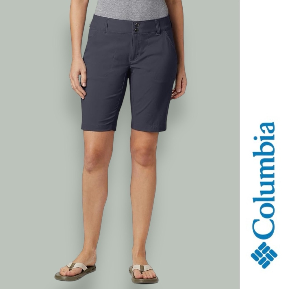 NWT Columbia Charcoal Saturday Trail Long Shorts, Size 8, MSRP $50